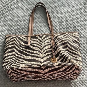 Michael Kors Jet Set Travel Tote in Zebra Stripe